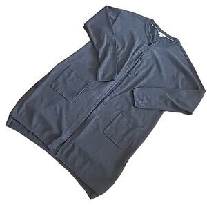 J. Jill Charcoal 3 Button Pocket Cardigan Duster Size M